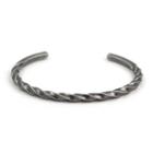 Twisted Open Bangle Silver - One Size