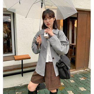 Raglan-sleeve Trench Jacket With Belt