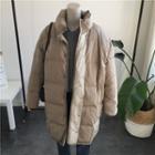 Stand Collar Buttoned Padded Coat