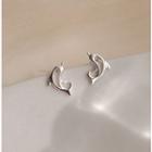 S925 Silver Dolphin Stud Earring Silver - 1 Pair - One Size
