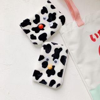 Milk Cow Print Fleece Coin Purse