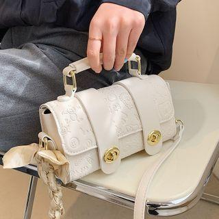 Cartoon Print Buckled Crossbody Bag