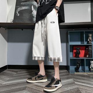 Logo Cropped Straight Leg Pants