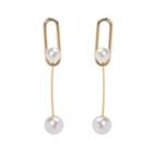 Faux Pearl Sterling Silver Earring 1 Pair - 925 Silver - As Shown In Figure - One Size