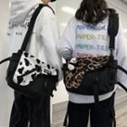 Animal Print Flap Crossbody Bag