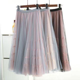Mesh Overlay Skirt