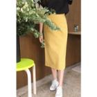 Linen Blend H-line Long Skirt