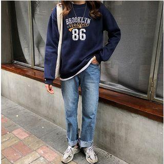 Letter Printed Long Sleeve Sweatshirt