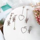 Non-matching Alloy Cupid & Heart Dangle Earring (various Designs)