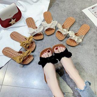 Ribbon Accent Slide Sandals