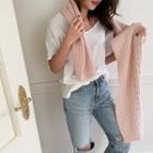 Colored Ribbed Knit Scarf