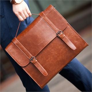 Buckled Flap Briefcase