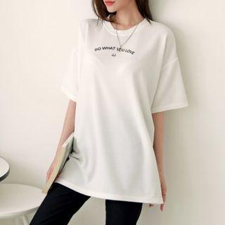 Letter Smiley-printed Boxy T-shirt