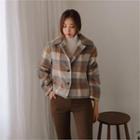 Wool Blend Checked Jacket