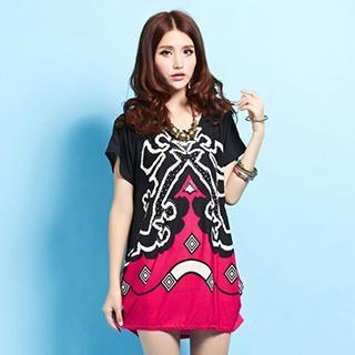 Print Short-sleeve T-shirt Dress
