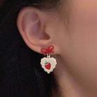 Strawberry Heart Alloy Dangle Earring