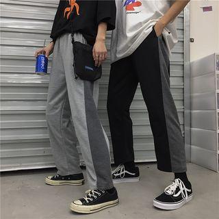 Couple Matching Two-tone Jogger Pants