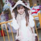 Antler Hooded Scarf With Gloves