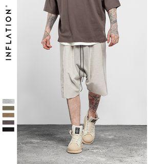 Plain Drop Crotch Shorts