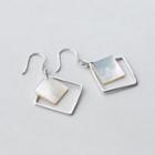 Sterling Silver Square Drop Earring 1 Pair - Drop Earring - S925 Silver - Silver - One Size