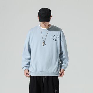 Smiley Face Printed Sweatshirt