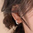 Twisted Sterling Silver Hoop Earring