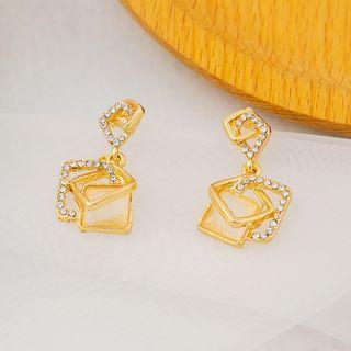 Geometric Rhinestone Earrings Era068 - 02 - One Size
