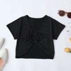 Short-sleeve Hoop Accent Cutout T-shirt