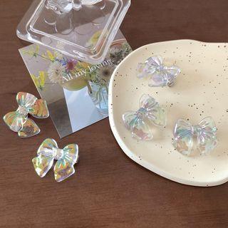 Bow Plastic Hair Clip 1 Pc - Transparent - One Size