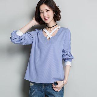 Lattice Chiffon Blouse