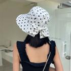 Bow Dotted Bucket Hat