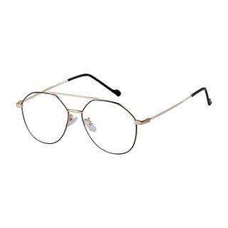 Double-bridge Metal Frame Blue Light Blocking Eyeglasses