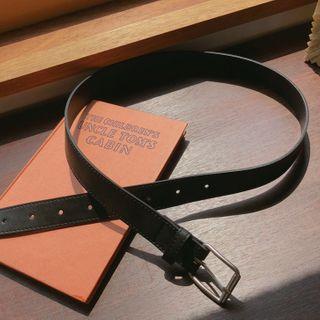 Square-buckled Pleather Belt