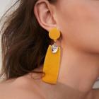 Acrylic Dangle Earring 1 Pair - Yellow - One Size