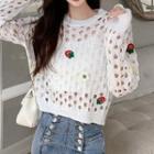 Strawberry Sweater White - One Size