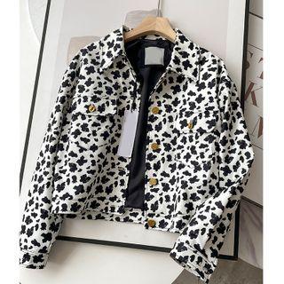 Cow Print Single-breasted Jacket
