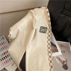 Checkered Panel Loose Fit Pants