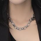 Chunky Alloy Necklace As Shown In Figure - One Size