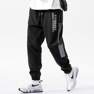 Lettering Straight-fit Sweatpants