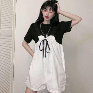 Short-sleeve T-shirt / Wide-leg Jumper Shorts / Set