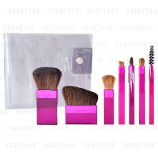 Watosa - Brush Set: Color And Powder Brush + Cheek Brush + Eye Color Brush + Eye Shadow Brush + Edge Brush + Screw Brush + Eyebrow Brush 7 Pcs