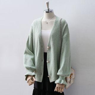 Ruffle-sleeve Cardigan