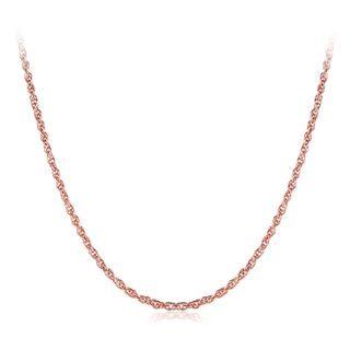 Simple And Fashion Plated Rose Gold Twisted Rope Necklace Rose Gold - One Size