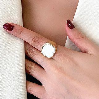 Square Resin Alloy Ring