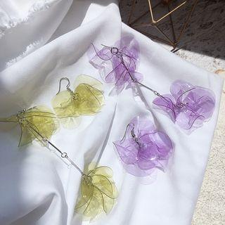 Transparent Petal Non-matching Earring