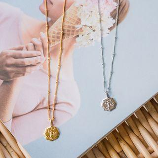 Coin-pendant Ball-chain Necklace