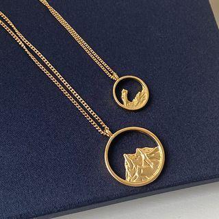 Mountain / Sea Pendant Stainless Steel Necklace