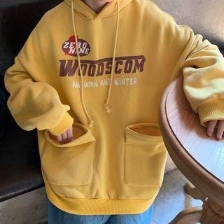 Dual Pocket Lettering Hoodie