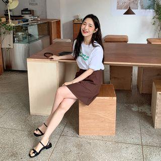 Letter Cotton T-shirt