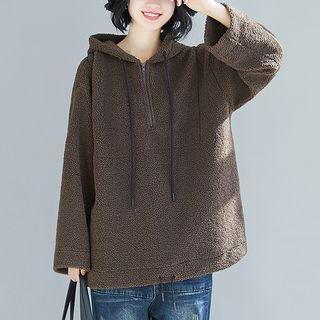 Fleece Hoodie Coffee - One Size